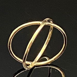 - Solid 14K Yellow Gold Criss Cross Crossove…